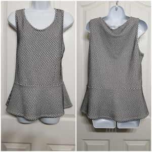 Ann Taylor sleeveless peplum blouse